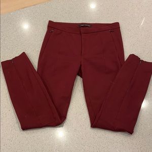 Maroon Zara skinny pants